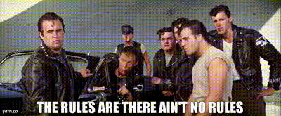 Grease gif "the rules are, there ain't no rules"